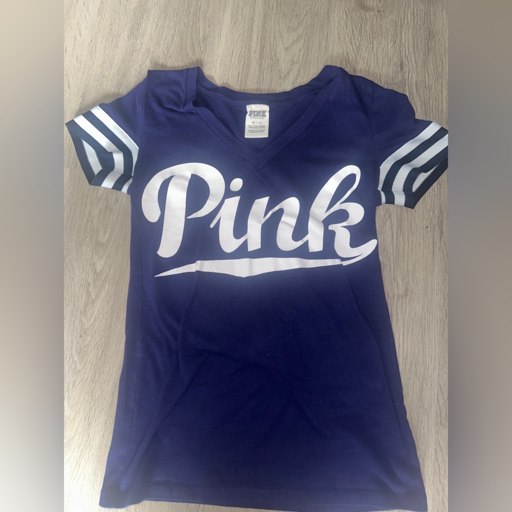 PINK Victoria's Secret Deep Blue Tee